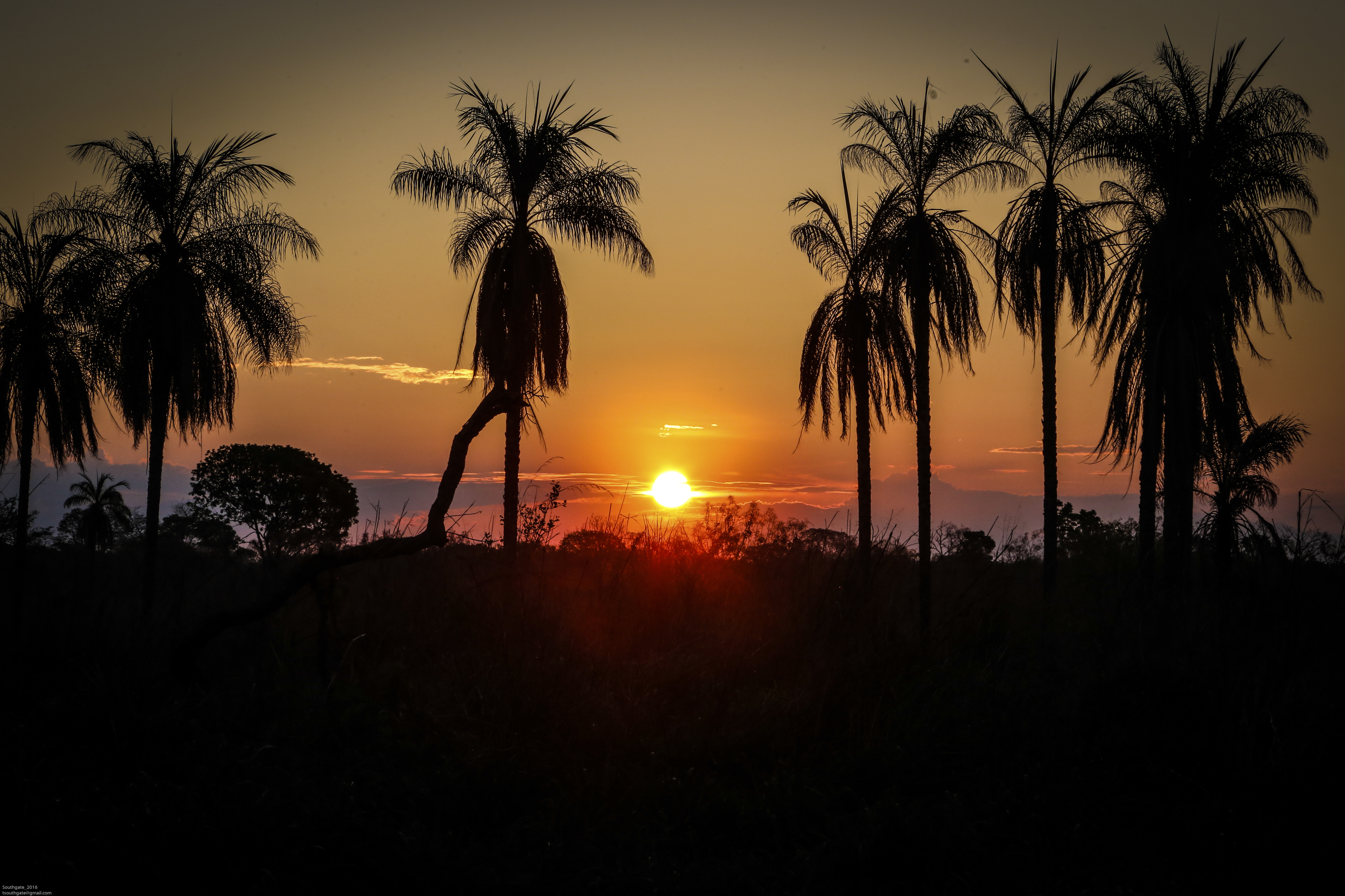 Pôr do sol na Aldeia Piyulaga, dos Wauja, Parque Indígena do Xingu. Foto produzida durante a oficina de formação de profissionais para instalação e manutenção de placas solares. Durante cinco dias, alunos de 10 etnias receberam aulas dos engenheiros do Instituto de Energia e Ambiente (IEE/USP) como parte do projeto Energia Limpa no Xingu, que pretende reduzir em 75% o consumo de combustível fóssil nos polos do Parque Indígena do Xingu @Todd Southgate