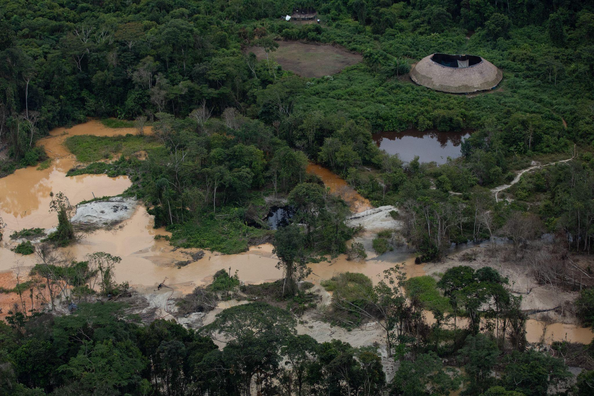 Devastação próxima a comunidades indígenas na Terra Indígena Yanomami|Bruno Kelly/HAY