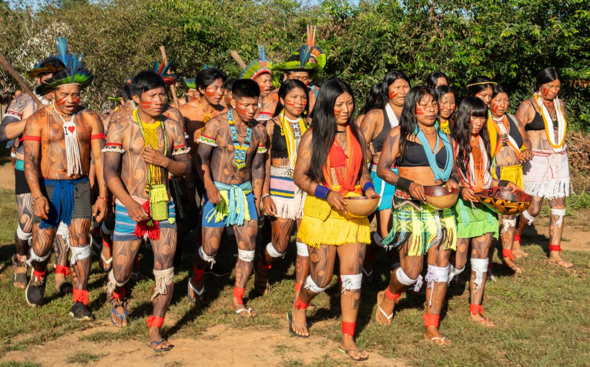 apresentação de dança tradicional yudjá