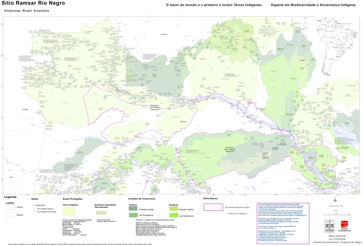 Sítio Ramsar do Rio Negro é a maior zona úmida de águas pretas do mundo