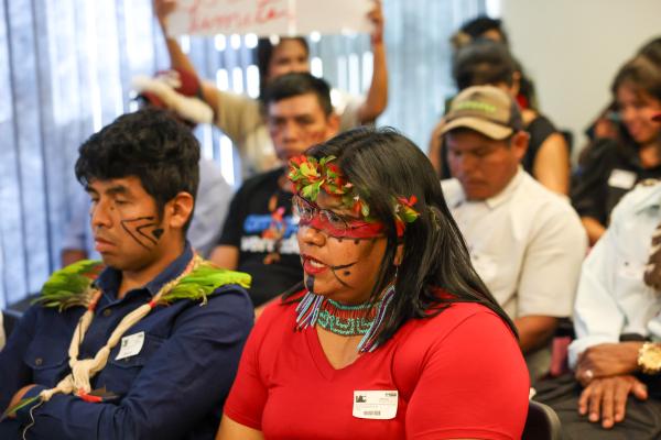 Guarani Kaiowá na audiência de conciliação no STF, em 25/9 | Gustavo Moreno / STF