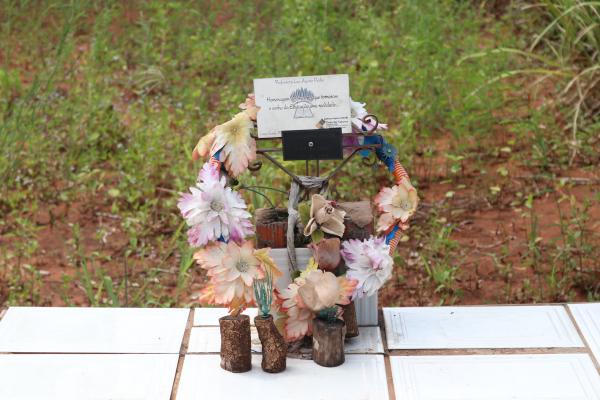 Túmulo da professora Leia Aquino, liderança de Ñande Ru Marangatu morta após o ataque que vitimou o jovem Simião Vilhalva, em 2015 / Rafael Nakamura / RAIS 